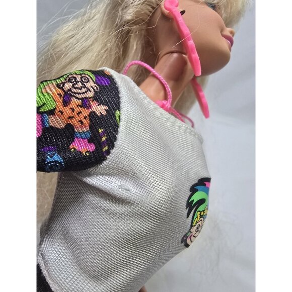 Vintage 1992 Mattel Troll Barbie Doll in Outfit & Earrings - Picture 9 of 11